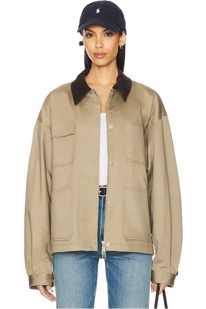 GRLFRND Chore Coat in - Brown. Size L (also in M, S, XL, XS, XXS).