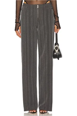 Sami Miro Undone Waist Trouser in - Grey. Size L (also in M, S, XS).