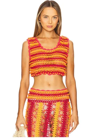 CeliaB X Revolve Top in - Orange,Red. Size M (also in L, S, XS).