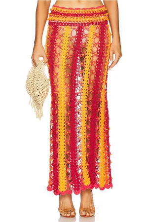 CeliaB X Revolve Skirt in - Orange,Red. Size L (also in M, S, XS).