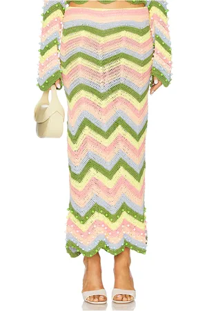 CeliaB X Revolve Striped Skirt in - Pink,Yellow,Green. Size L (also in S, XS).