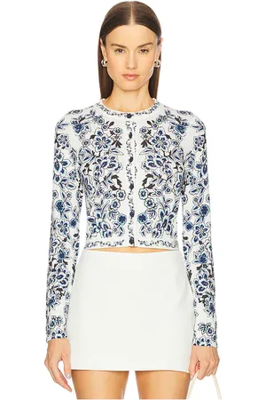 ALICE+OLIVIA Carson Cardigan in - Blue. Size M (also in S, XL).