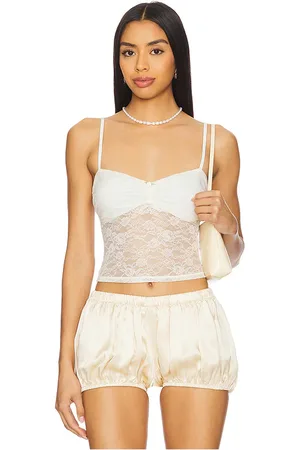 MAJORELLE Cristina Tank Top in - Ivory. Size L (also in M, S, XL, XS, XXS).