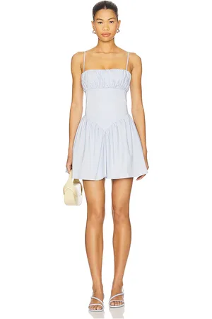 MAJORELLE Austin Mini Dress in - Baby Blue. Size L (also in M, S, XL, XS, XXS).