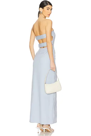 La Porte Romy Strapless Panel Back Dress in - Baby Blue. Size L (also in M, S, XL).