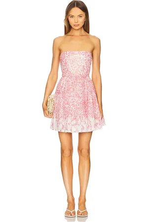 POUPETTE ST BARTH Christine Bandeau Dress in - Pink. Size L (also in M, S, XS).