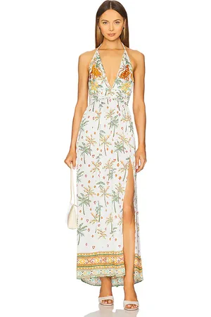 POUPETTE ST BARTH Calla Maxi Dress in - Ivory. Size L (also in M, S, XS).