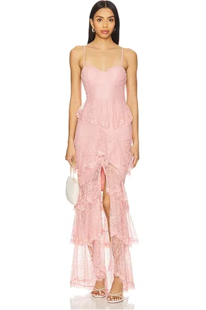 MAJORELLE Zelda Fitz Gown in - Pink. Size L (also in M, S, XL, XS, XXS).