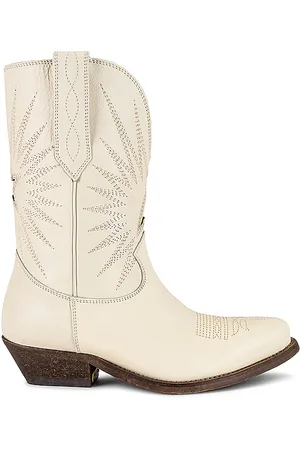 Golden Goose Wish Star Low Embroidery Boot in - Cream. Size 36 (also in 38).