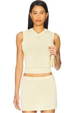 SER.O.YA Bebe Vest Top in - Yellow. Size L (also in M, S, XL, XS).