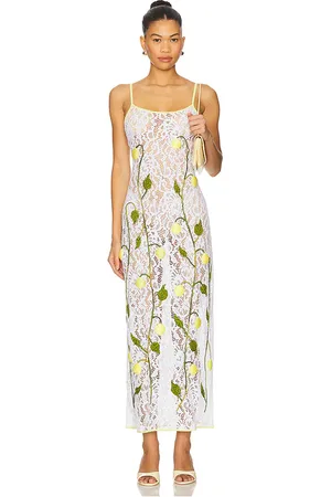 Leslie Amon Under The Lemon Tree Dress in - White. Size L (also in M, S, XL).