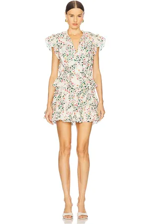 MISA Iliana Dress in - Neutral,Green. Size M (also in S, XS, XXS).