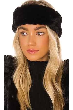 Apparis Eleni Faux Fur Headband in - Black. Size all.
