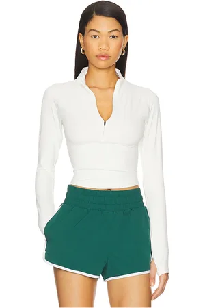 Varley Helena Mid Layer Top in - White. Size L (also in M, S, XL, XS).
