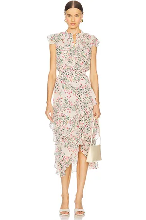 MISA Ilysa Dress in - Neutral,Green. Size L (also in M, S, XL, XS, XXS).
