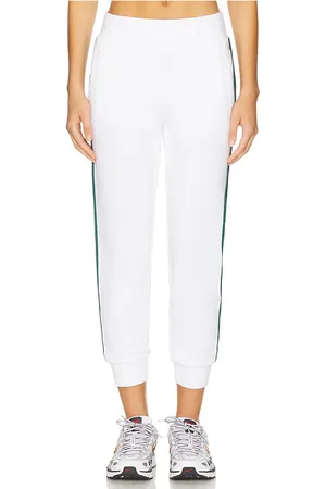 Varley The Slim Stripe Cuff Pant 25 in White Navy & Forest - White. Size L (also in M, S, XL, XS).