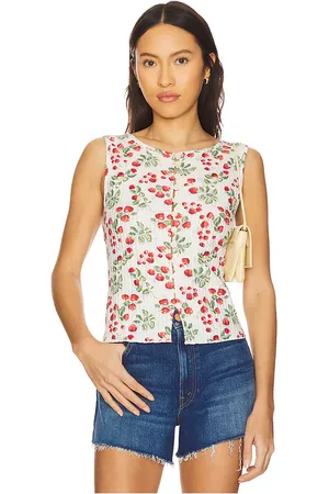 Free People Tilly Vest in - White. Size L (also in M, S, XL, XS).