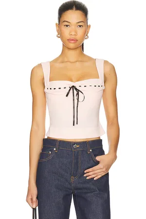 Miaou Laced Imogene Corset in - Rose. Size L (also in M, S).