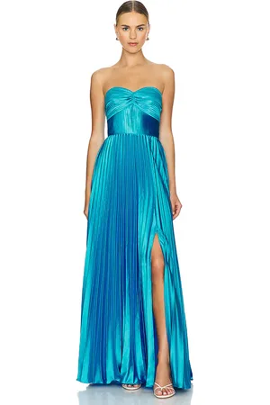 AMUR Stef Pleated Gown in - Blue. Size 10 (also in 6).