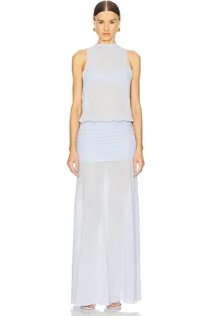 SER.O.YA Cherry Maxi Dress in - Baby Blue. Size L (also in M, S).