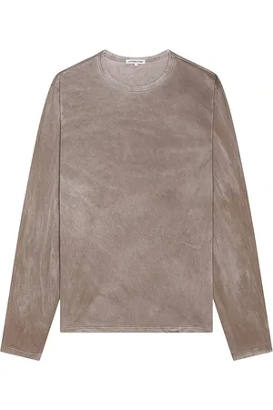Cotton Citizen Classic Crew Long Sleeve Tee in - Grey. Size L (also in M, S, XL/1X).