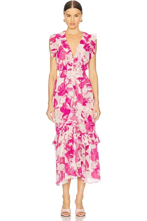MISA Kidada Dress in - Fuchsia. Size M (also in S, XL).