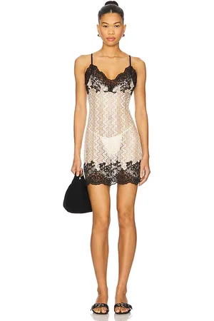 Leslie Amon Camille Dress in - Cream. Size L (also in M, S, XS).
