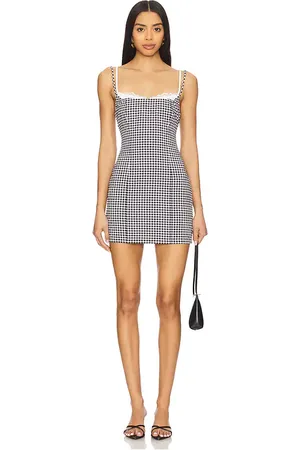 MORE TO COME Marea Mini Dress in - Black,White. Size L (also in M, S, XL, XS, XXS).