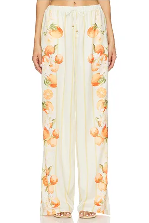 La Porte Esme Drawstring Pant in - Yellow. Size L (also in M, S, XL, XS).