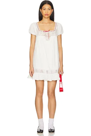 Frankies Bikinis X Bella Hadid Western Poplin Mini Dress in - . Size M (also in S, XS).