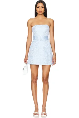 Amanda Uprichard X REVOLVE Fae Dress in - Denim-Light. Size L (also in M).