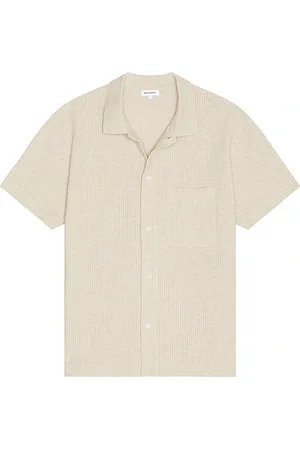 Norse projects Gustav Crochet Jersey Shirt in - Nude. Size M (also in S, XL/1X).