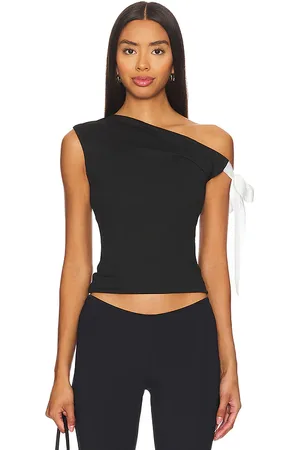 MORE TO COME Raquel Tie Sleeve Top in - . Size L (also in M, S, XL, XS, XXS).
