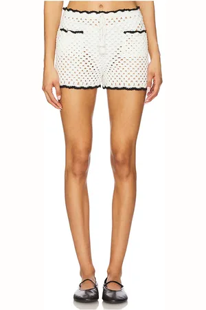 STONE_COLD_FOX X REVOLVE Holly Hand Crochet Short in - White. Size L (also in M, S, XS).