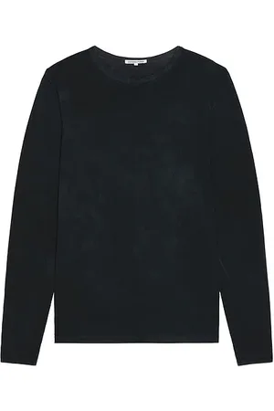 Cotton Citizen Classic Crew Long Sleeve Tee in - Black. Size L (also in M, S).