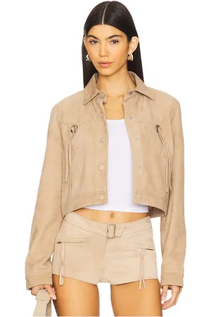 LaMarque X Revolve Luna Cropped Jacket in - Beige. Size M (also in S, XS).