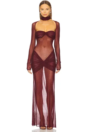 Mirror Palais The Starlite Dress in Garnet in - Wine. Size L (also in M).
