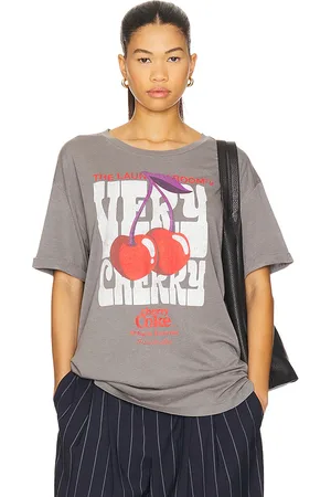 The Laundry Room Very Cherry Coke Oversized Tee in - Grey. Size L (also in M, S, XL, XS).
