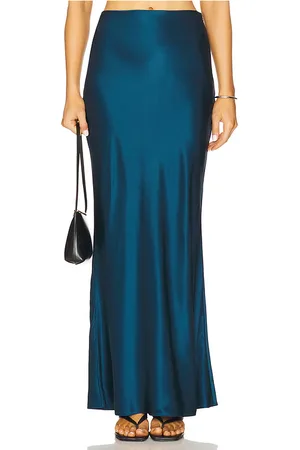 The Sei Bias Maxi Skirt in - Blue. Size 0 (also in 2, 4, 6, 8).