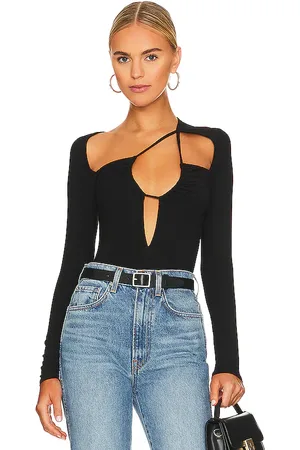 superdown Aranza Ruched Bodysuit in - . Size S (also in XS, XXS).