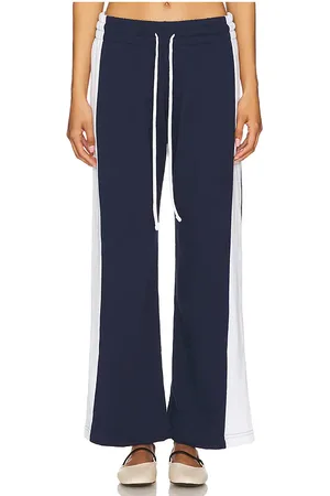 Michael Lauren Lux Wide Leg Pant in - Navy. Size L (also in M, S, XL, XS).