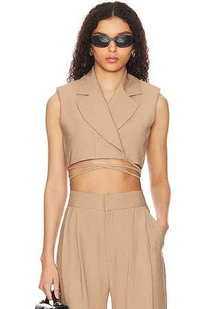 NONchalant Label Hailey Crop Top in - Tan. Size L (also in XL).