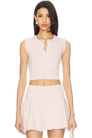 MAJORELLE Pippa Vest in - Blush. Size L (also in M, S, XL, XS).