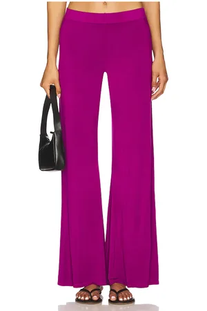 Michael Lauren Derby Wide Leg Pant in - Purple. Size L (also in M, S, XL, XS).
