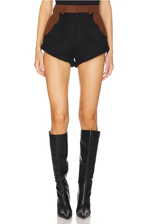 Understated Leather Love Story Shorts in - Black. Size M (also in S, XS, XXS).