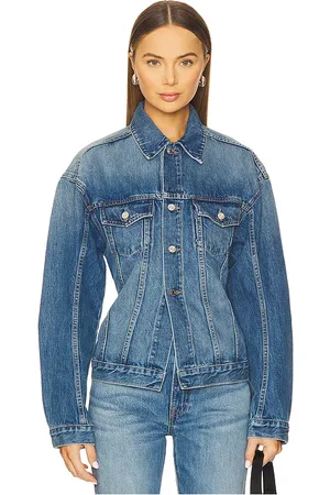 GRLFRND Simone Jacket in - Blue. Size L (also in M, S, XL, XS, XXS).