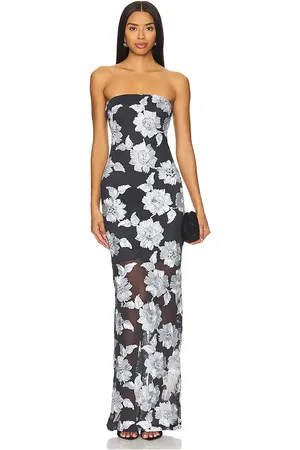 ROTATE Flower Mesh Tube Dress in - Grey. Size 34 (also in 38).