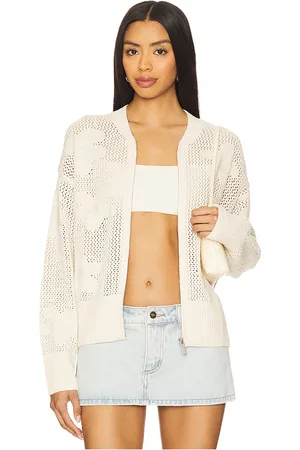 Sanctuary Flower Pop Open Stitch Jacket in - Neutral. Size L (also in XL, XXL).