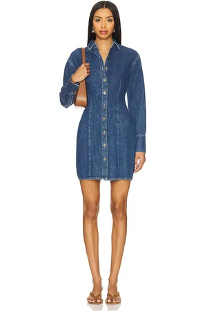 DL1961 Lisette Shirt Dress in - Blue. Size L (also in M, S, XS).