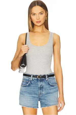 GRLFRND Essential Tank in - Grey. Size L (also in M, S, XL, XS, XXS).